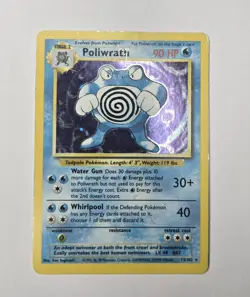 Pokemon Poliwrath Base Set Holo Rare 13/102 90 HP English 1999 Single Card - Image 1