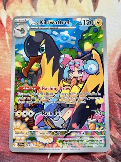 Iono's Kilowattrel 163/159 Pokemon Journey Together Illustration Rare Card NM ⚡ - Image 1