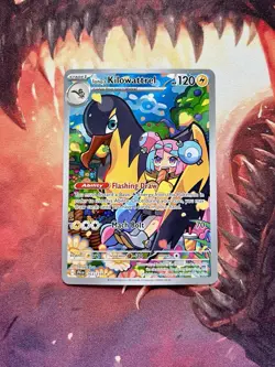 Iono's Kilowattrel 163/159 Pokemon Journey Together Illustration Rare Card NM ⚡ - Image 2