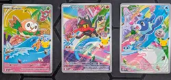 Pokemon TCG First Partner Illustration Collection Series 1 Gen 7 Alola Starters - Image 1