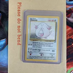Chansey 3/130 Holo Rare Base Set 2 WOTC Pokemon Card Vintage - MP/HP - Image 1
