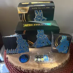 Pokemon - Mega Evolution - ETB Lucario Box and Accessories Only - Image 1