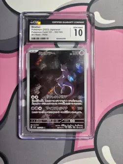 Pokemon Mewtwo Art Rare Holo CGC 10 Sv2a Card 151 183/165 Japanese 2023 - Image 1