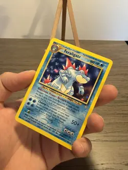 Pokemon TCG Feraligatr Card 4/111 Neo Genesis Double Holo Error - Image 5