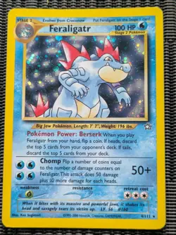 Feraligatr 4/111 Neo Genesis Holo Rare Pokemon Card WOTC Vintage NM - Image 1