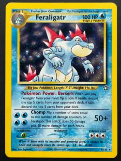 Pokemon Feraligatr Holo Rare Neo Genesis WOTC 2000 4/111 - Image 1