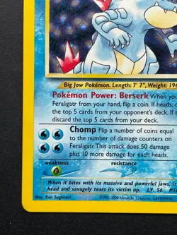 Pokemon Feraligatr Holo Rare Neo Genesis WOTC 2000 4/111 - Image 3