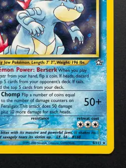 Pokemon Feraligatr Holo Rare Neo Genesis WOTC 2000 4/111 - Image 4