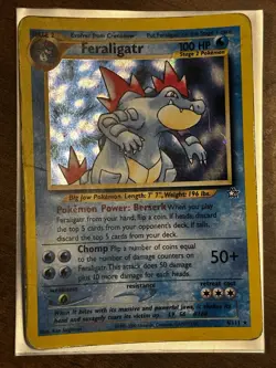 Pokemon TCG Feraligatr Neo Genesis Holo Card 4/111 Unlimited Rare MP - Image 1