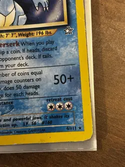Pokemon TCG Feraligatr Neo Genesis Holo Card 4/111 Unlimited Rare MP - Image 5