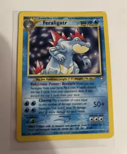 Pokemon TCG Neo Genesis Feraligatr Card 4/111 Holo Rare WOTC - Image 1