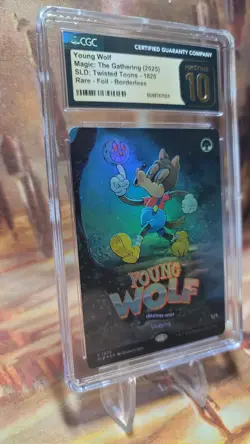 MTG Young Wolf #1820 🌈Foil Twisted Toons Secret Lair Drop MTG 10 Pristine Pop 1 - Image 3