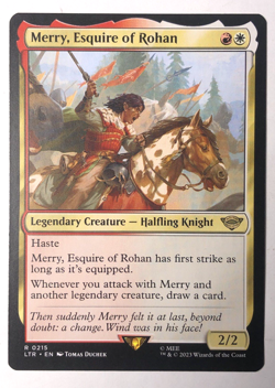 Merry, Esquire of Rohan 215 the Lord of the Rings MTG Magic the Gathering NM - Image 1