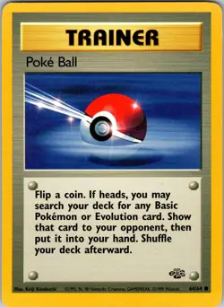 Pokemon TCG Pokeball Jungle 64/64 Unlimited Common Card WOTC LP-NM - Image 1