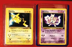 Pokemon Pikachu & Mewtwo First Movie Kids WB Promo Card Black Star #04 #3 Mint - Image 1