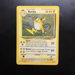 Pokemon Card Raichu Holo 14/102 Set Base ITA italiano Good GD vintage - Image 1