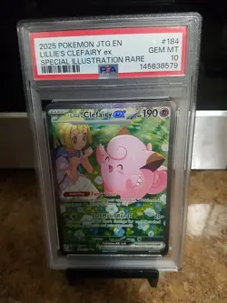 2025 Pokemon Jtg En Lillie's Clefairy Ex Special Illustration Rare Psa 10 - Image 1