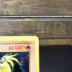 Pokemon Ninetales 012/102 Base Set Shadowless Holo Rare 80 HP Card English - Image 4