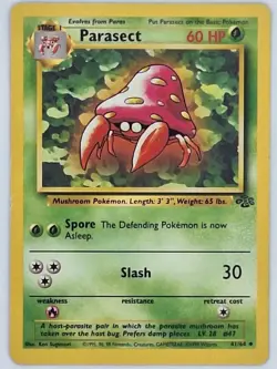 1999 Pokemon Jungle PARASECT #41/64 Unlimited MP - Image 1