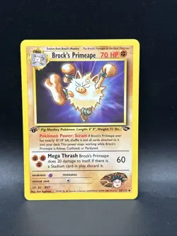 Pokemon Card - Brock's Primeape Gym Challenge 35/132 Uncommon 1st Edition - Image 1