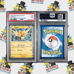 2024 POKEMON PROMO SURGING SPARKS Black Star Promo SVP157 ZAPDOS PSA 9 - Image 1