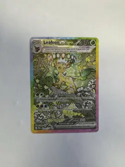 Pokemon TCG SV-Prismatic Evolutions Leafeon EX Card #144/131 SIR - Image 1