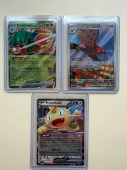 Meowth ex Talonflame IR Decidueye ex Pokemon Card Lot NM Full Art Perfect Order - Image 1