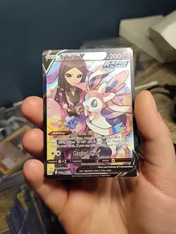 Pokemon TCG Sylveon V Full Art Brilliant Stars Trainer Gallery Holo PACK FRESH! - Image 3