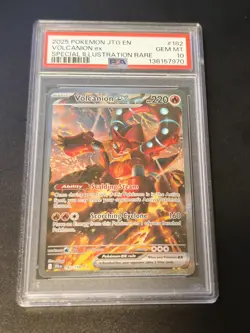 PSA 10 GEM MINT Volcanion ex Journey Together SIR Pokemon Holo 182/159 - Image 1