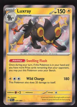 Luxray 137/091 Pokemon TCG SV: Paldean Fates NM - Image 1