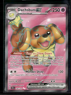 Pokemon 2024 Stellar Crown Dachsbun EX FA #160/142 - Image 1