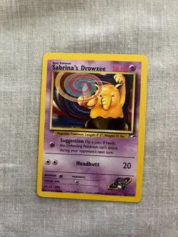 Sabrina's Drowzee 92/132 Gym Heroes Unlimited LP 1999 Vintage Pokemon TCG - Image 1