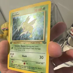 Pokemon Scyther Jungle 10/64 Holo 1st Edition 70 HP Basic Card - Image 3