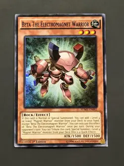 Yu-Gi-Oh Beta the Electromagnet Warrior SDMY-EN002 Super Rare 1st Edition - Image 1