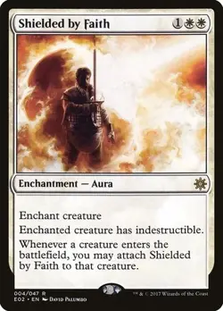 Magic the Gathering Shielded by Faith Explorers of Ixalan #4 2017 Rare MTG Card - Image 1