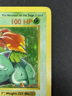 Shadowless Venusaur 15/102 Holo Base Set Pokemon Card Vintage WOTC HP DMG - Image 5