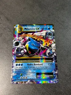 Pokemon TCG Mega-Blastoise-EX Evolutions Holo Card 22/108 - Image 1