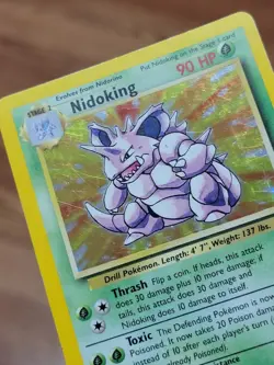 Nidoking 11/102 Holo Rare, Base Set Edition Pokemon Card 1999 WOTC MP** - Image 2