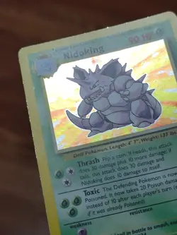 Nidoking 11/102 Holo Rare, Base Set Edition Pokemon Card 1999 WOTC MP** - Image 3