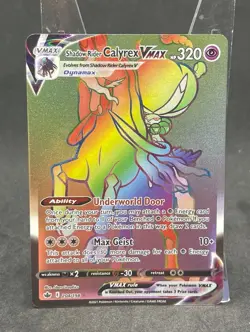 Pokemon Card Shadow Rider Calyrex VMAX 204/198 Chilling Reign Secret Rare NM - Image 1