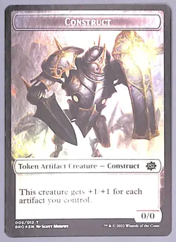 Construct // Powerstone - Foil - Double-sided Token - The Brothers' War (BRO) - Image 1