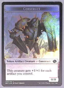 Construct // Powerstone - Foil - Double-sided Token - The Brothers' War (BRO) - Image 3