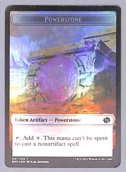 Construct // Powerstone - Foil - Double-sided Token - The Brothers' War (BRO) - Image 4