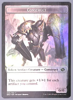 Construct // Powerstone - Foil - Double-sided Token - The Brothers' War (BRO) - Image 5