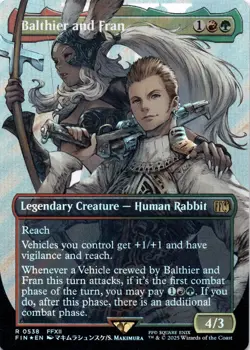 Balthier and Fran (0393) BORDERLESS SURGE FOIL Final Fantasy Magic MTG NM - Image 1