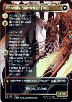 Joshua, Phoenix's Dominant BORDERLESS SURGE FOIL Final Fantasy Magic MTG NM - Image 2