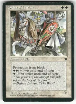 ORDER OF LEITBUR (WACKWITZ) (FACING LEFT) (COMMON) MTG FALLEN EMPIRES - Image 1