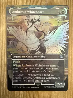 MTG - 1x Ambrosia Whiteheart - Borderless Foil Final Fantasy NM - Image 1