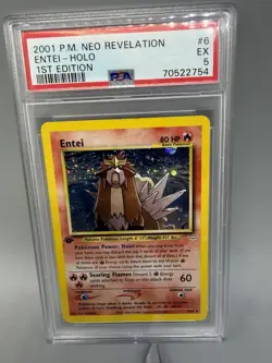 2001 POKEMON NEO REVELATION 1ST ED #6 ENTEI-HOLO PSA 5 - Image 1