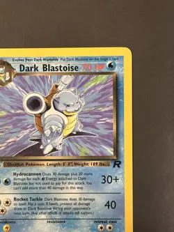 Pokemon TCG Dark Blastoise 20/82 Rare Non-Holo Card 1st Edition - Image 2